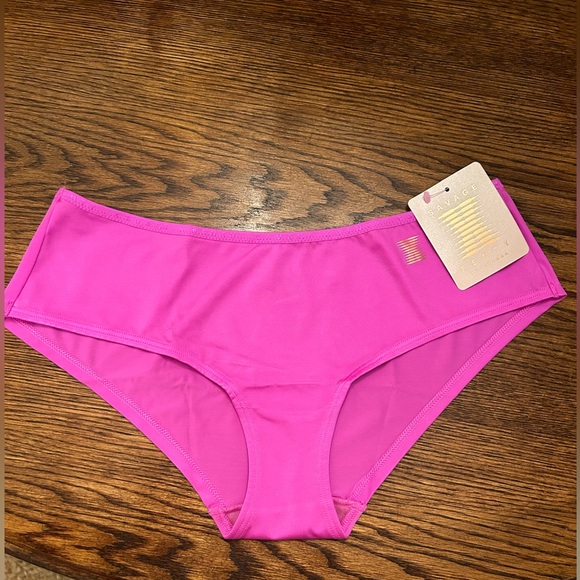 NWT Savage x Fenty Core Microfiber Hipster Panty in Heavy Pink - Picture 2 of 4